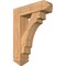 Ekena Millwork Merced Arts and Crafts Smooth Bracket w/ Offset Brace, Western Red Cedar, 7 1/2"W x 26"D x 34"H BKT0806X26X34MRC03SWR - alternate 1
